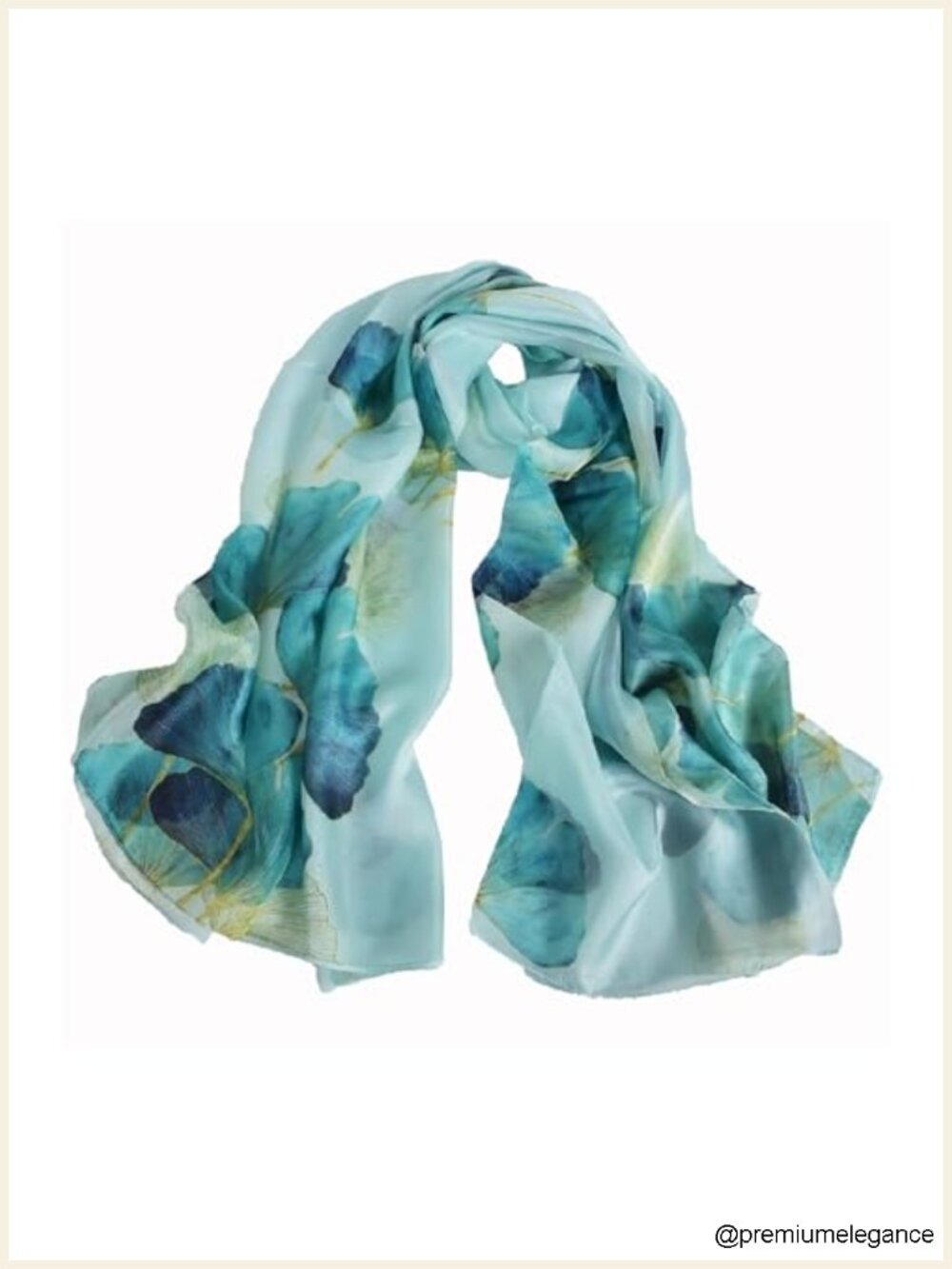 100% Mulberry Silk Chiffon Scarf Extra Large Printed Long Shawl Wrap